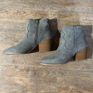 Block heel booties